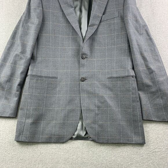 Burberry London Blazer Coat Mens 40 Long T Model Bond Street Silk Wool Blend - Picture 2 of 16